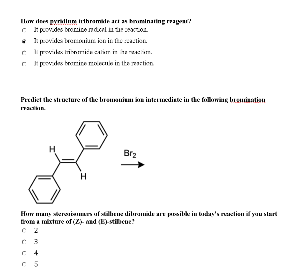 Solved How does pyridium tribromide act as brominating