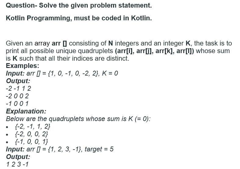 kotlin problem solving questions