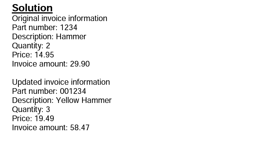 Solved Create a class called Invoice that a hardware store | Chegg.com