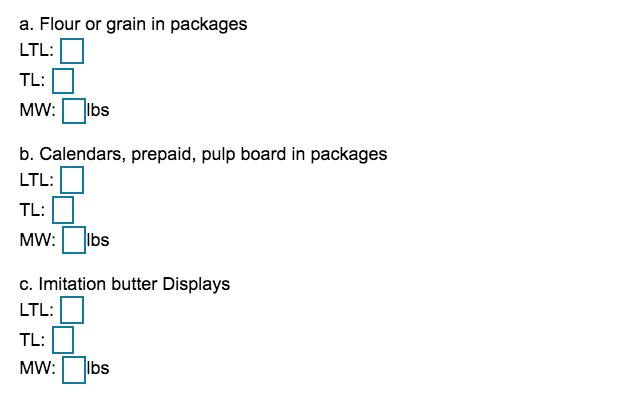 Solved Refer to the National Motor Freight Classification | Chegg.com