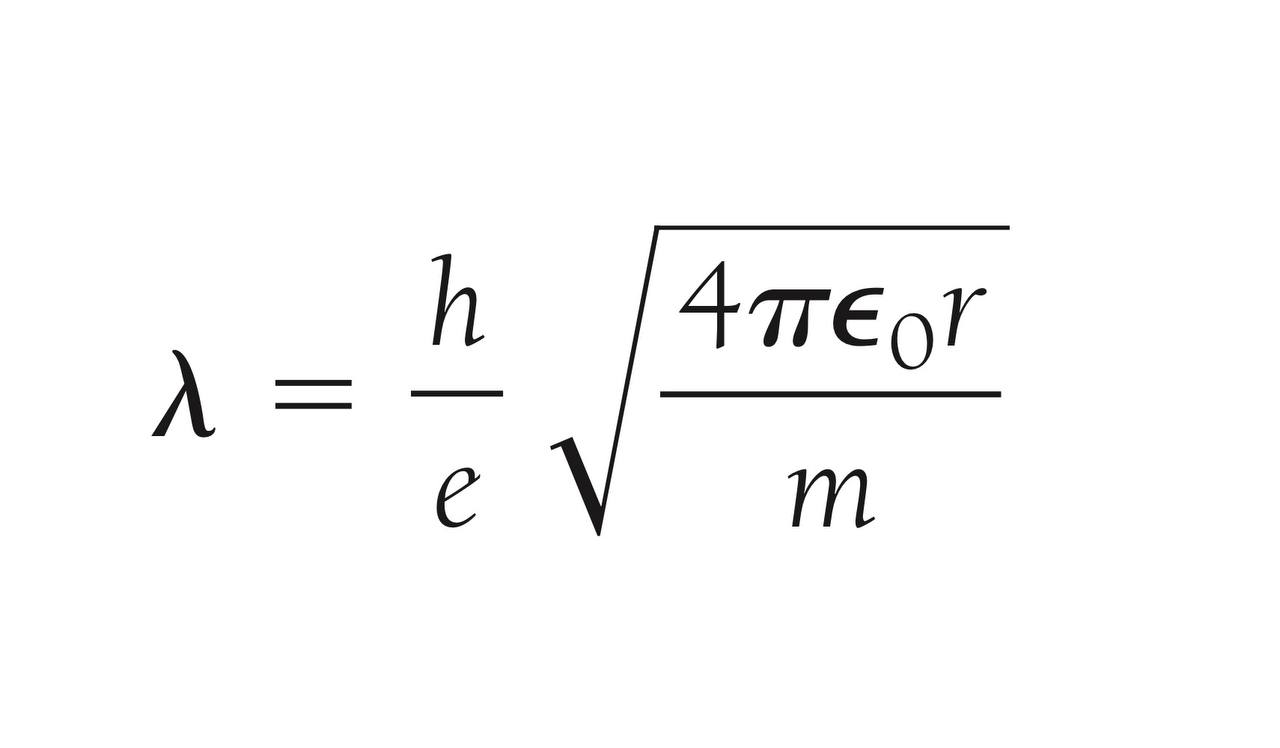 Solved In An Bohr Atom The Following Equation Describes The