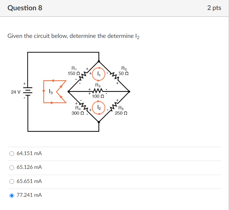 Solved Question 8 2 Pts Given The Circuit Below, Determine | Chegg.com