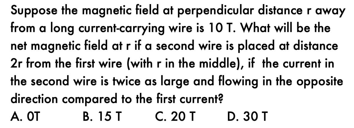 Solved Suppose the magnetic field at perpendicular distance | Chegg.com