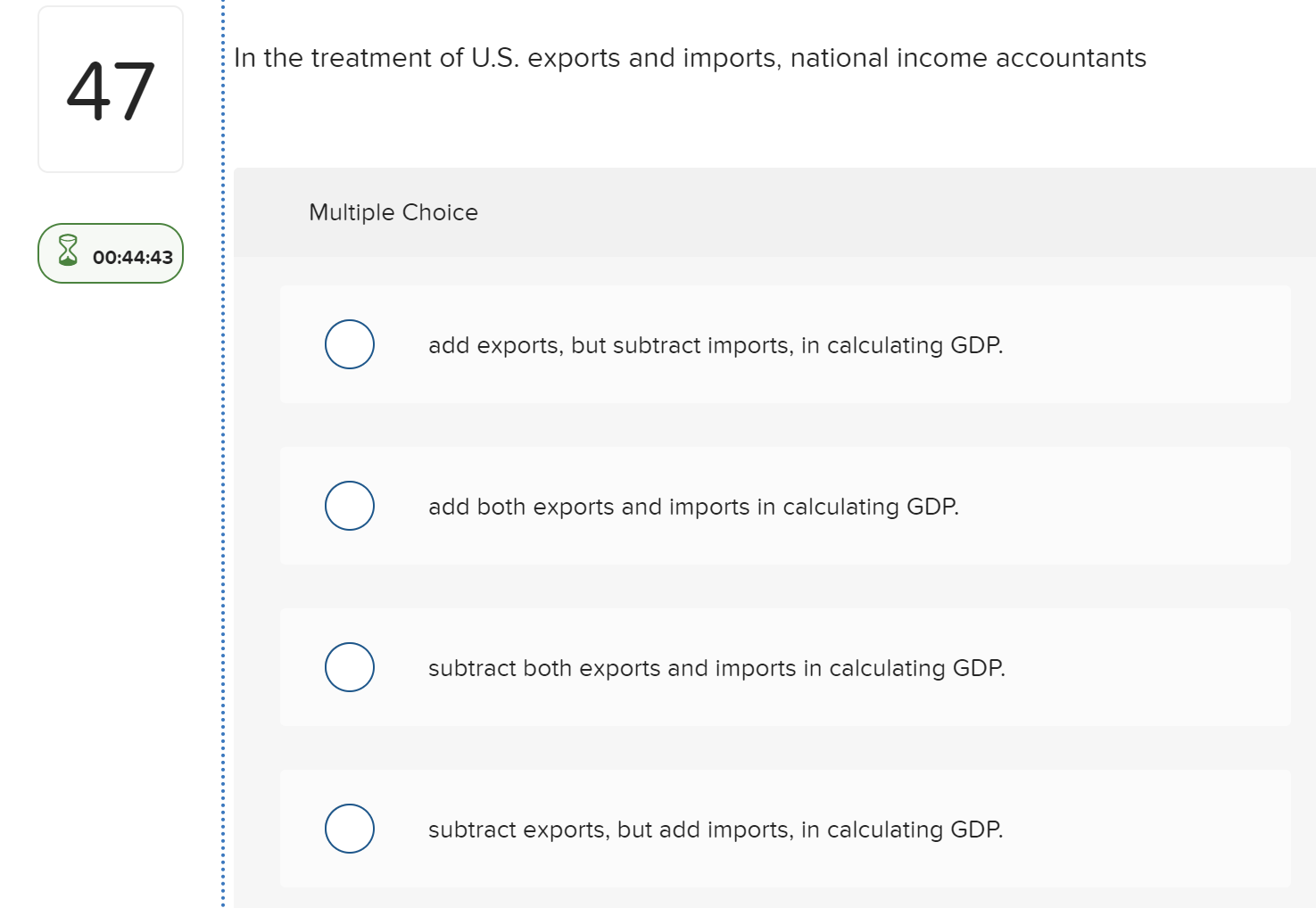 Solved In The Treatment Of U.S. Exports And Imports, | Chegg.com