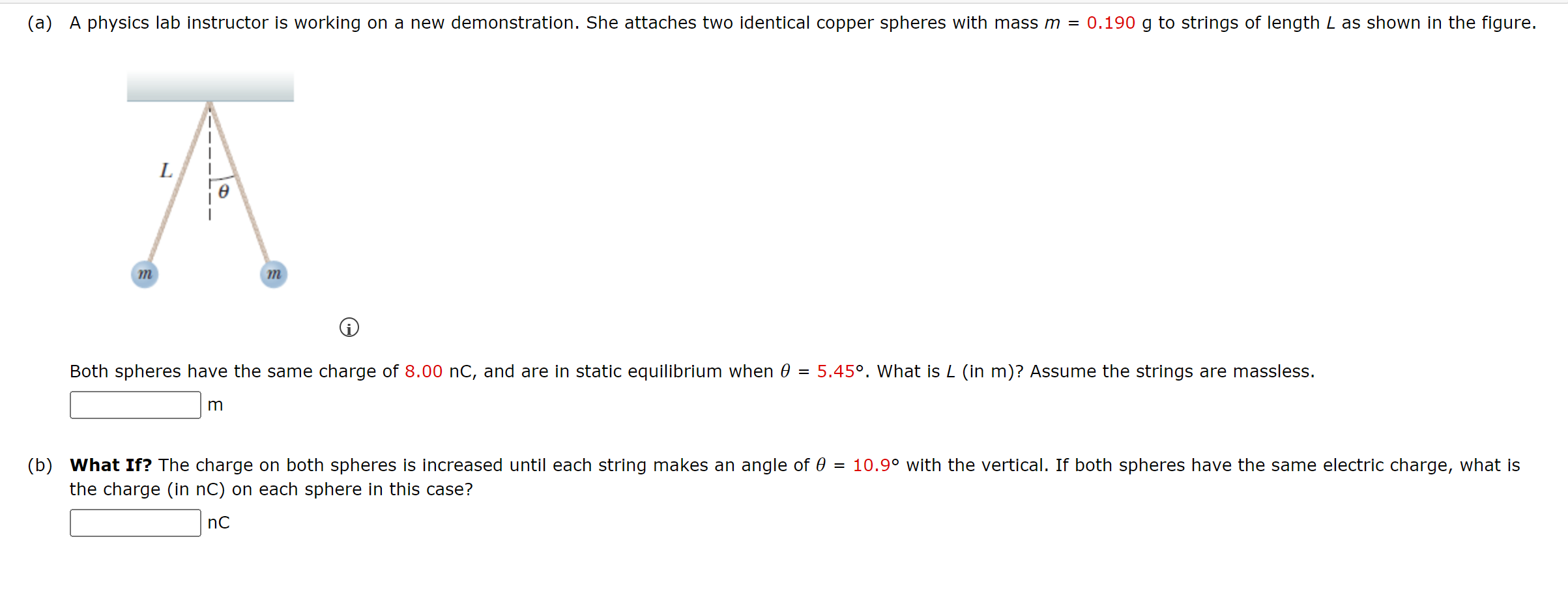 Solved (a) A physics lab instructor is working on a new | Chegg.com