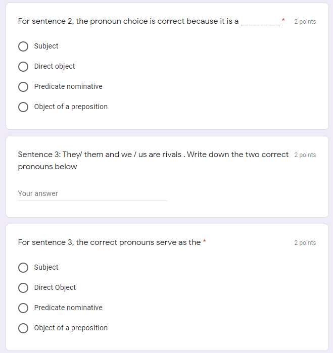 Solved For Sentence 2, The Pronoun Choice Is Correct Because | Chegg.com