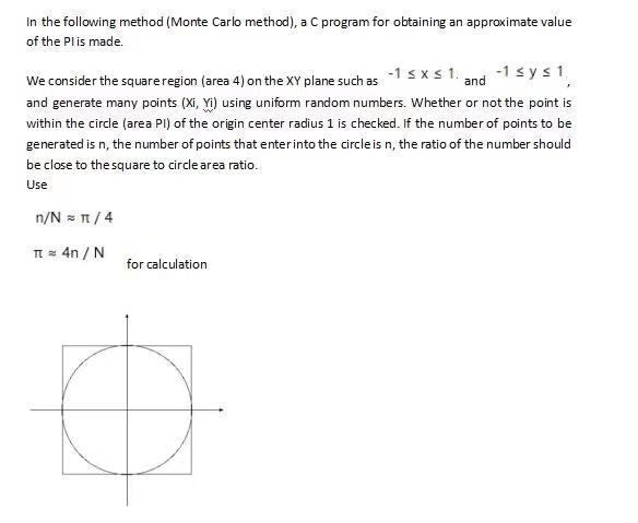 Solved and In the following method (Monte Carlo method), a C | Chegg.com