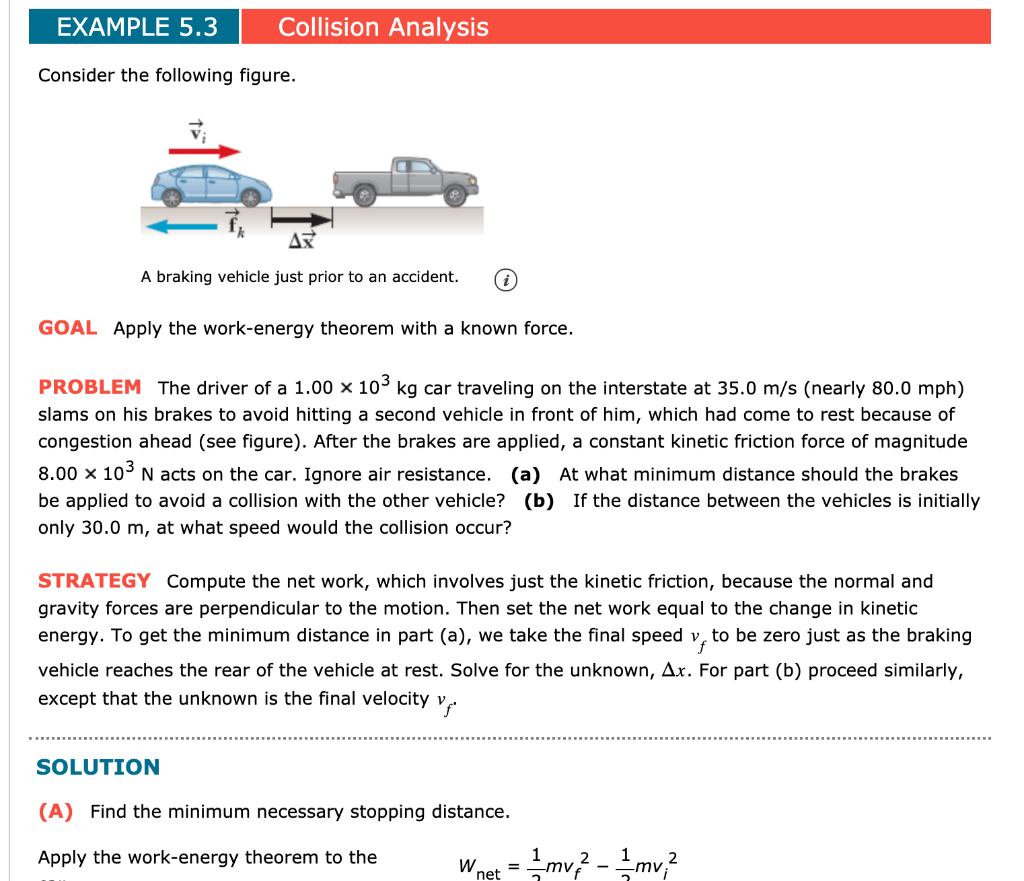 Solved EXAMPLE 5.3 Collision Analysis Consider The Following | Chegg.com