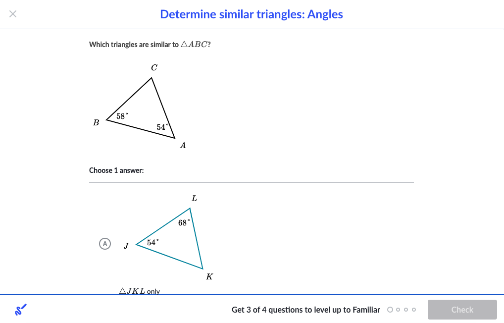 Solved Х Determine similar triangles Angles Which triangles