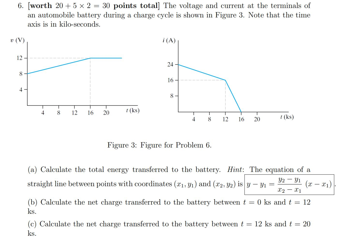 Solved 6 Worth 20 5 X 2 30 Points Total The Voltage Chegg Solved 6 Worth 20 5 X 2 30 Points Total The Voltage Chegg