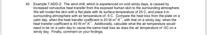 Solved 43 Example 7-ADD-2: The wind chill, which is | Chegg.com