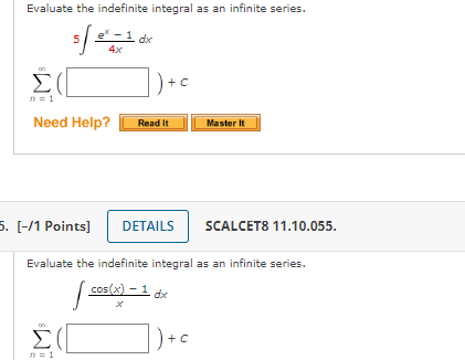 Solved Evaluate the indefinite integral as an infinite | Chegg.com