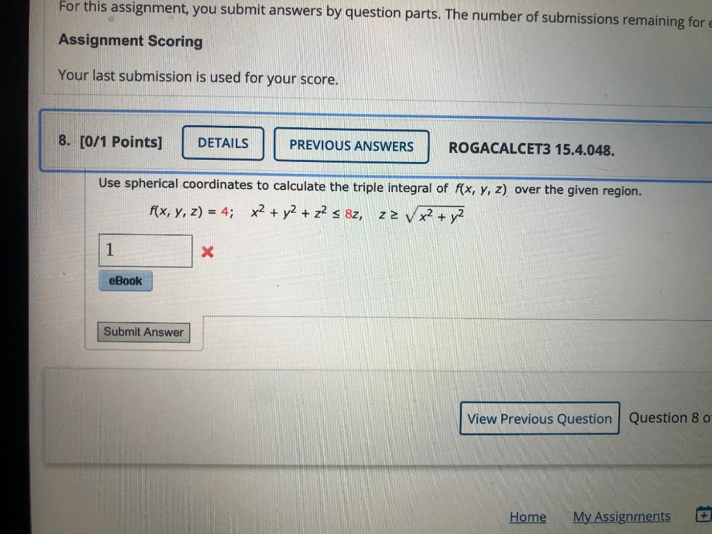 Solved For this assignment, you submit answers by question | Chegg.com