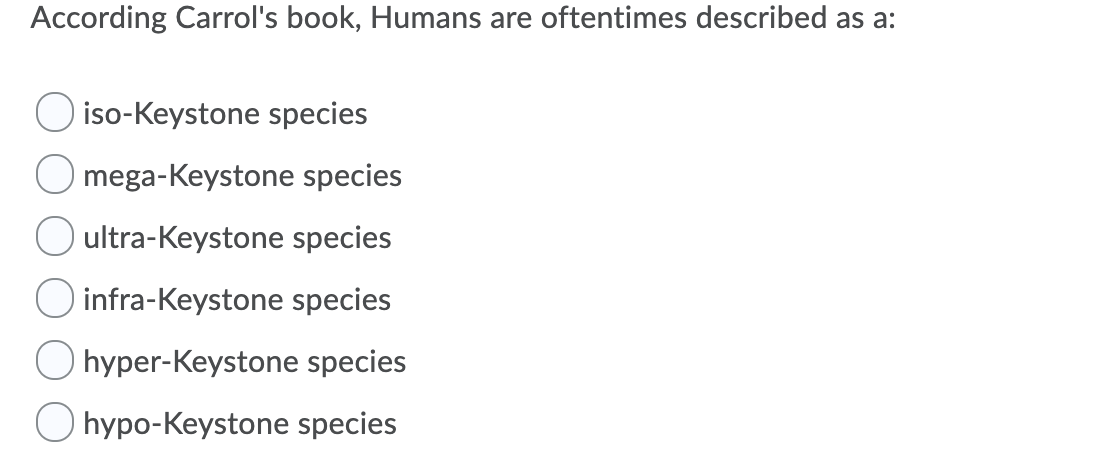 Humans are a keystone species