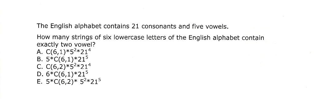 solved-the-english-alphabet-contains-21-consonants-and-five-chegg