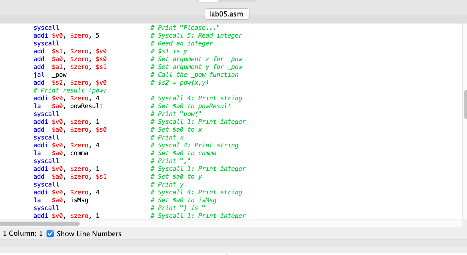 Solved need help with the _pow (power) and _fibonacci | Chegg.com