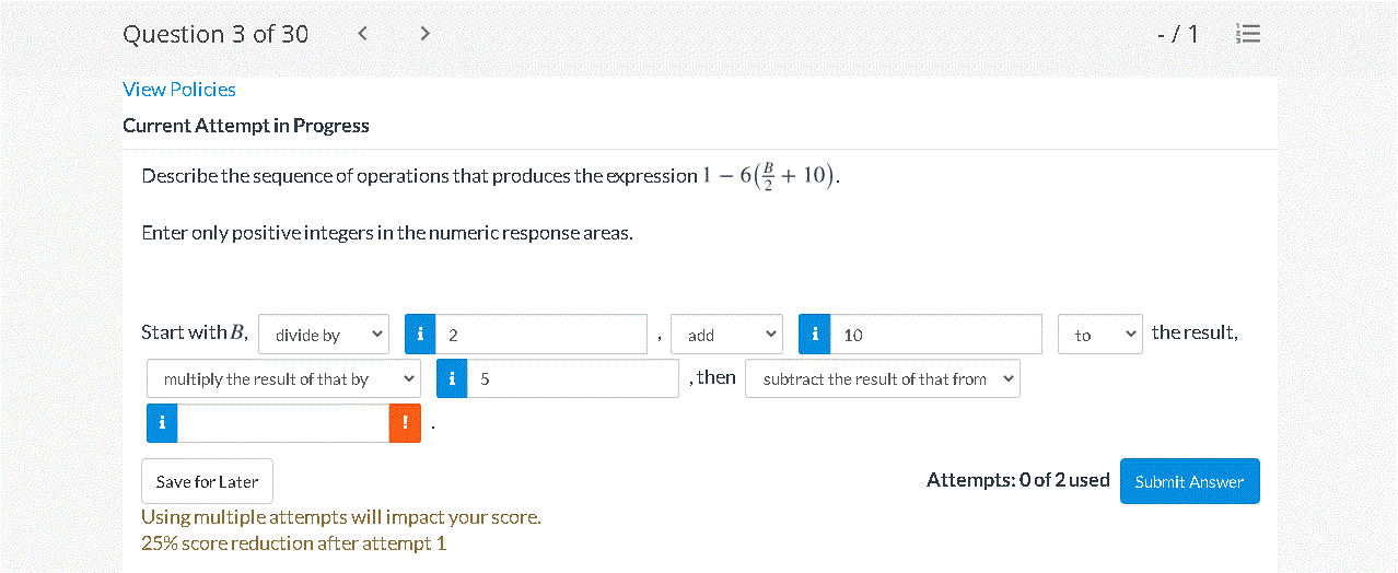 Solved Question 3 of 30 - 71 III View Policies Current | Chegg.com