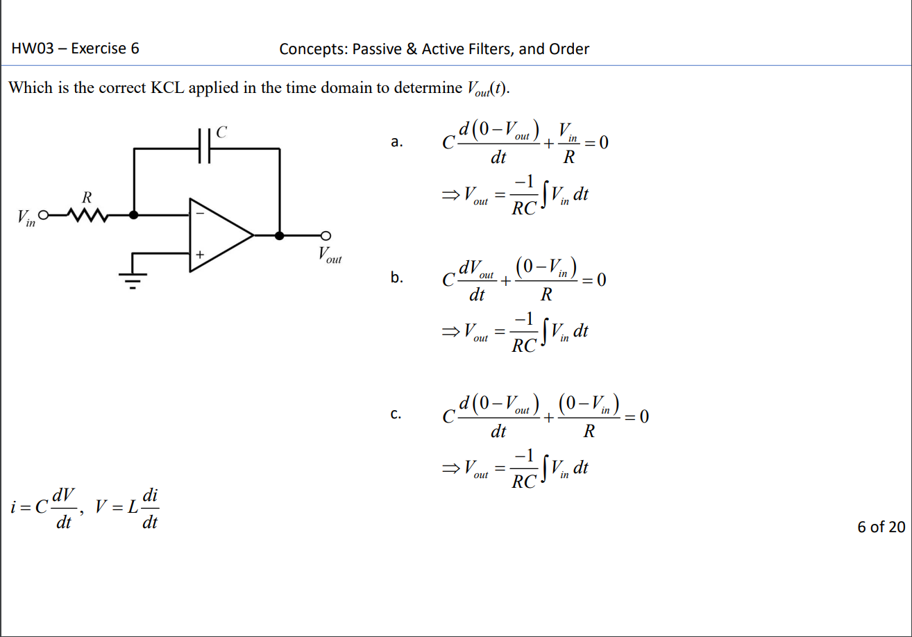Solved HW03 - Exercise 6 Concepts: Passive \& Active | Chegg.com