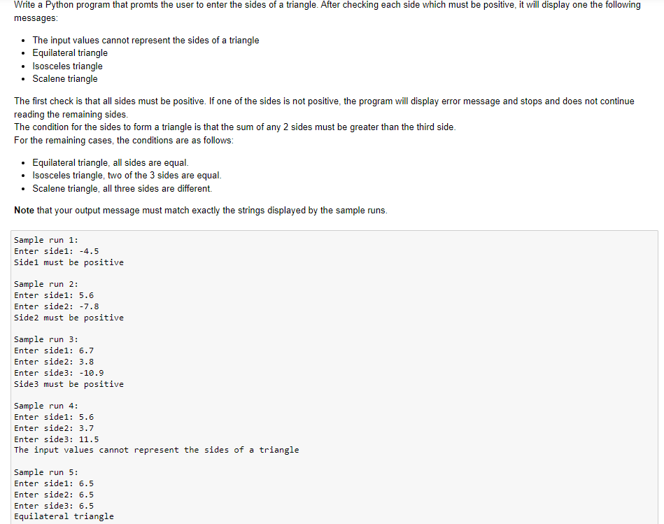 Solved Write a Python program that promts the user to enter | Chegg.com