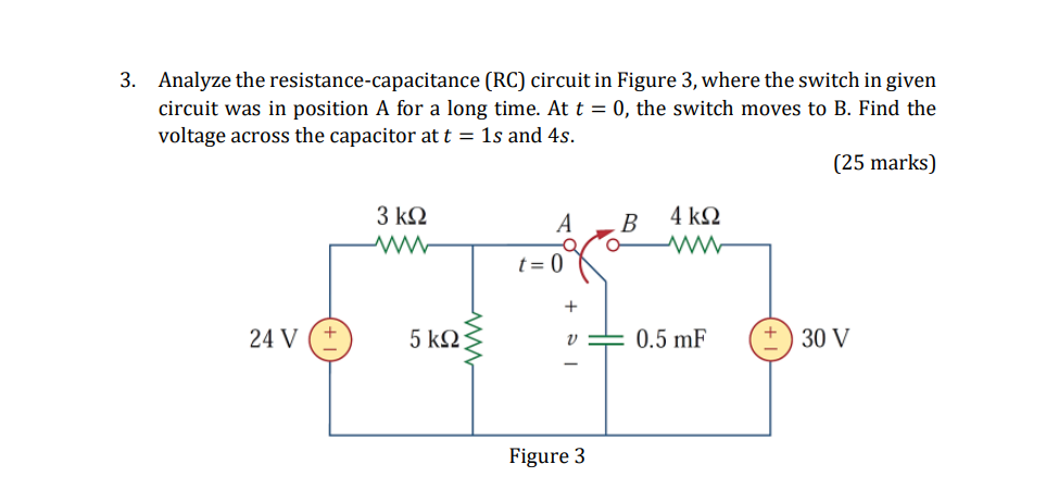 Solved 3. Analyze the resistance-capacitance (RC) circuit in | Chegg.com