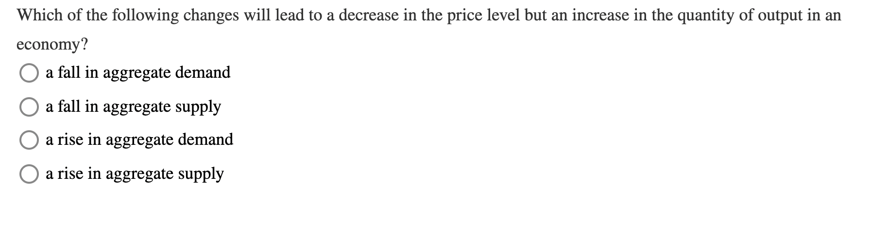 Solved Which of the following changes will lead to a | Chegg.com