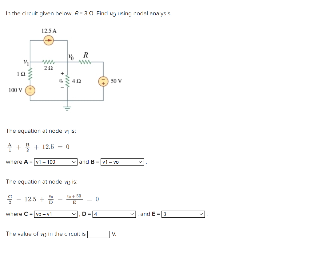 Solved In the circuit given below, R=312. Find vo using | Chegg.com