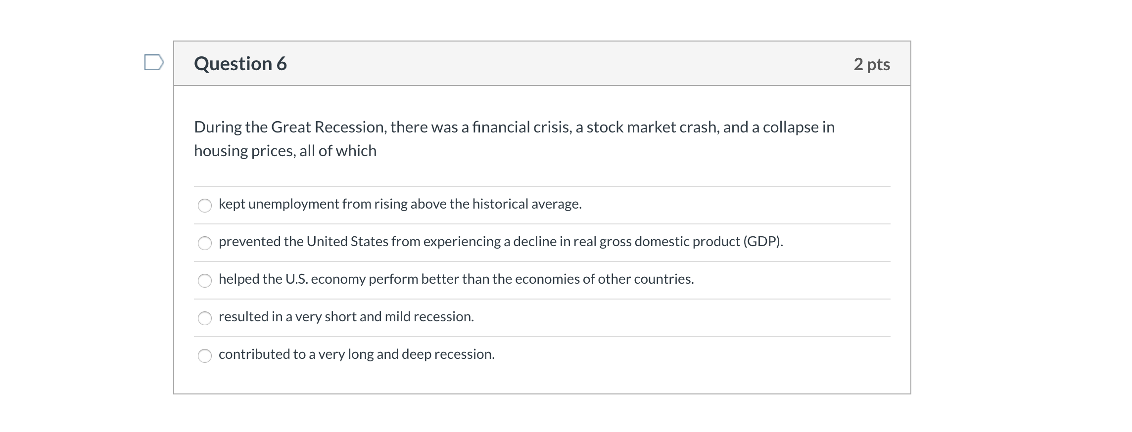 Solved Question 1 2 pts Use the following graph to answer | Chegg.com