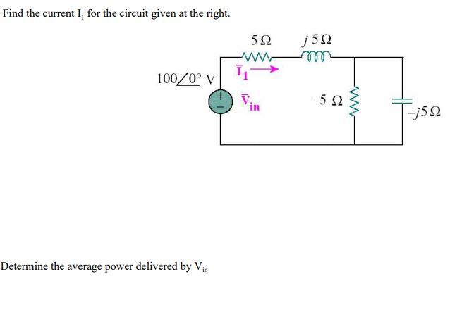 Solved Find The Current I, For The Circuit Given At The | Chegg.com