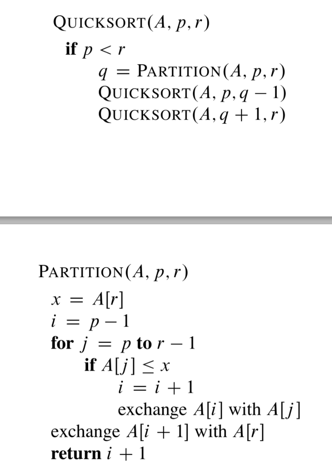 Solved Algorithms This Is The Pseudocode For Quicksort Chegg Com