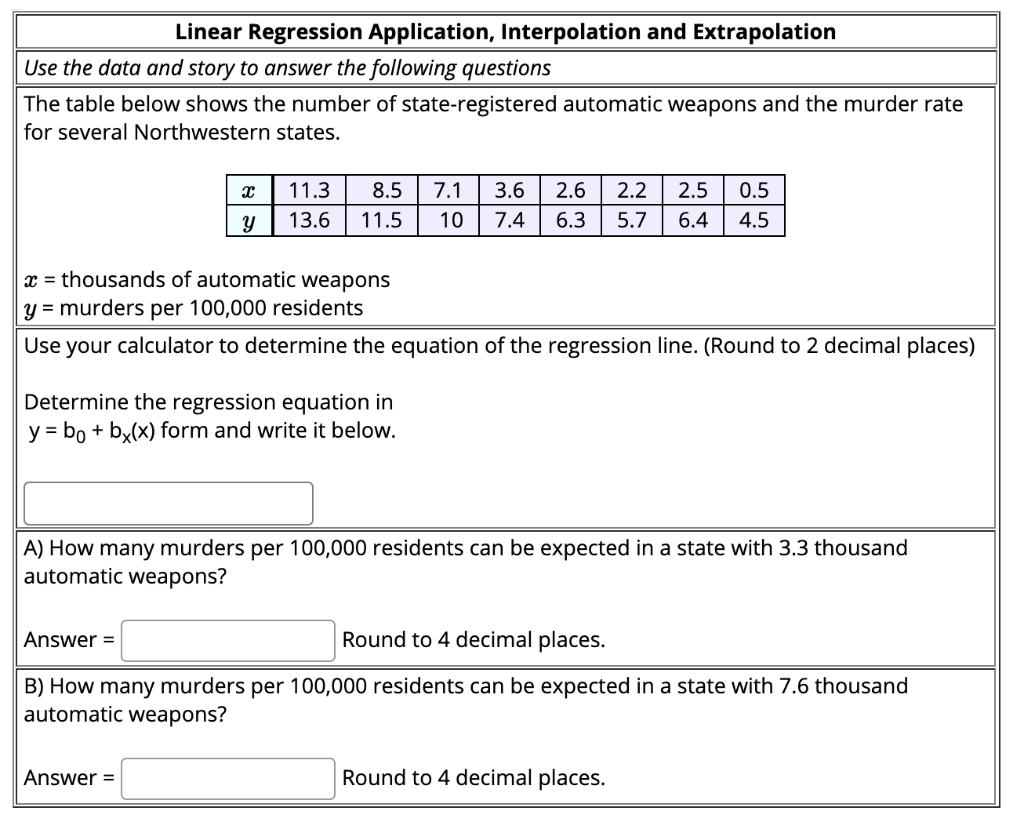 Solved Linear Regression Application, Interpolation and | Chegg.com