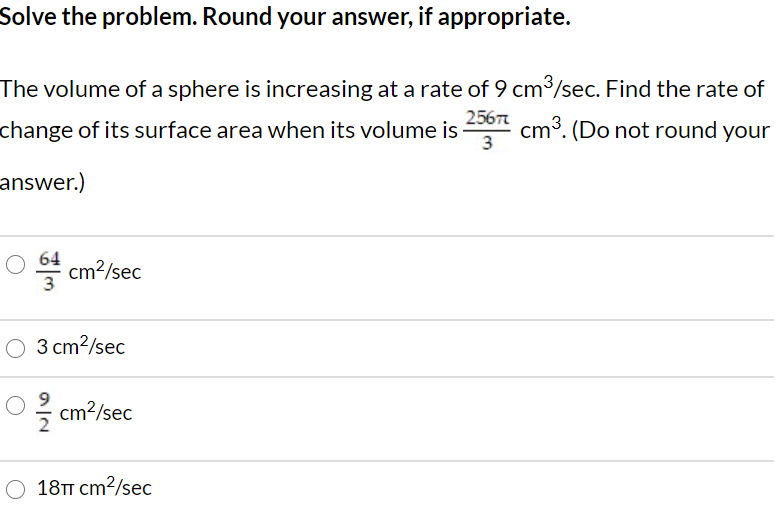 Solving Cm3 Math Problems Solved Solve the problem. Round your answer, if appropriate. | Chegg.com