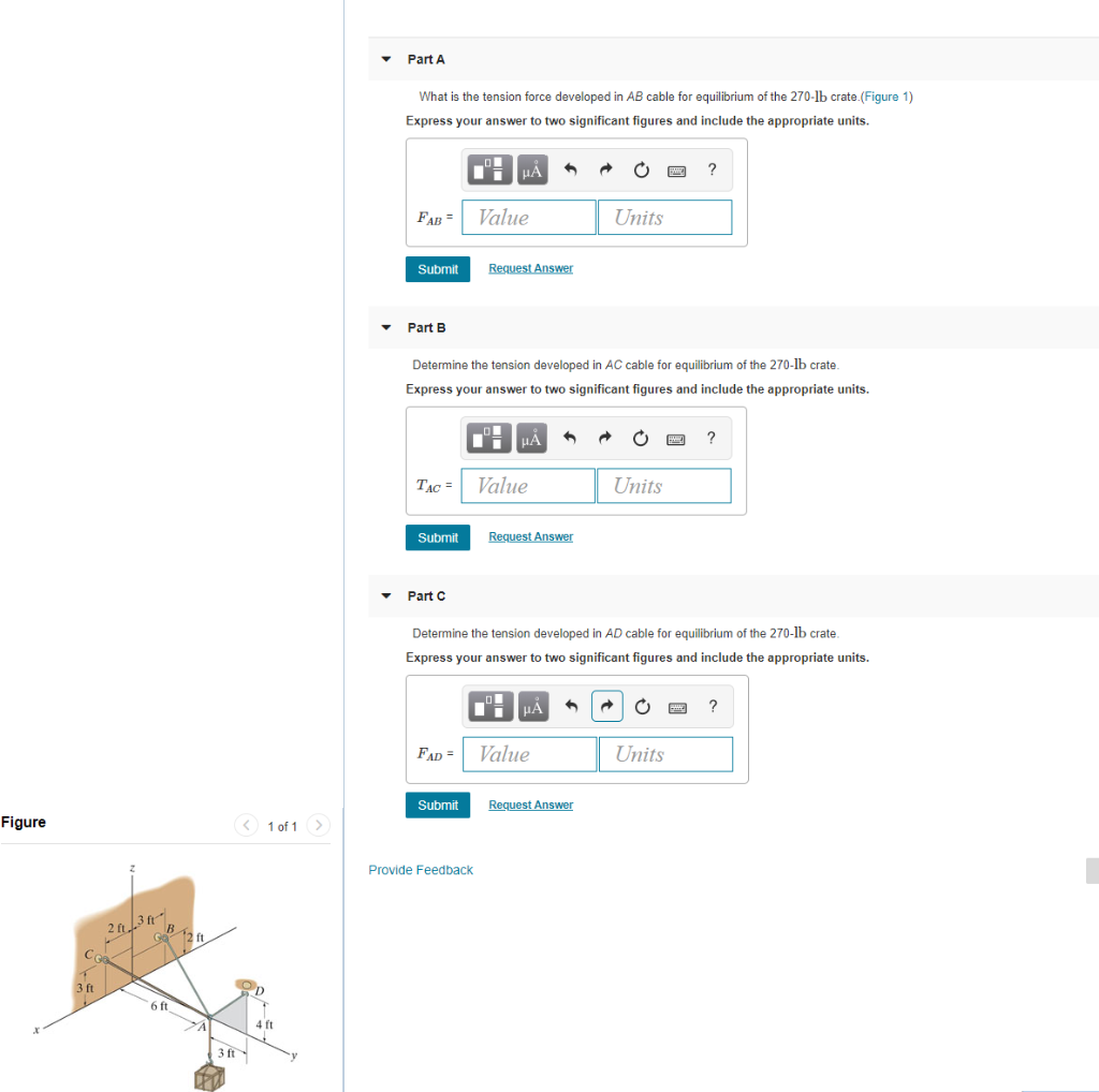 Solved Figure 1 Of 1cables Ab Ac And Ad Are Shown In Th Chegg Com