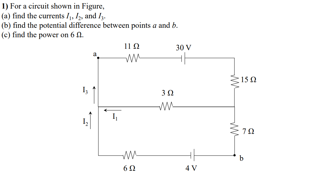 Solved 1) For a circuit shown in Figure, (a) find the | Chegg.com