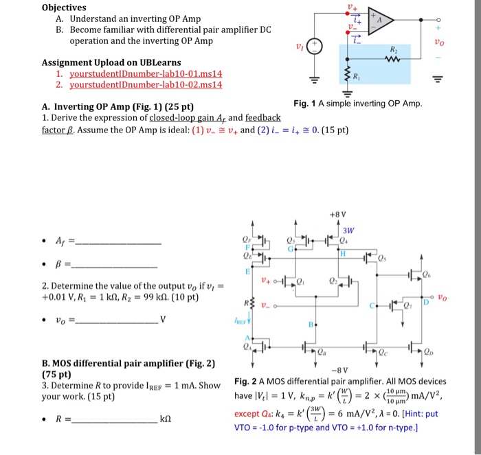 Solved Objectives A. Understand An Inverting OP Amp B. | Chegg.com