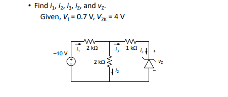 Solved Find I1 12 13 Iz And Vz Given V 0 7 V Vzx Chegg Com