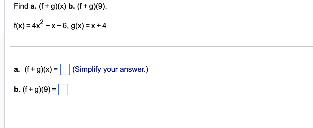 Solved Let F X X2 7x And G X 9−x Find Gf X And Gf 8