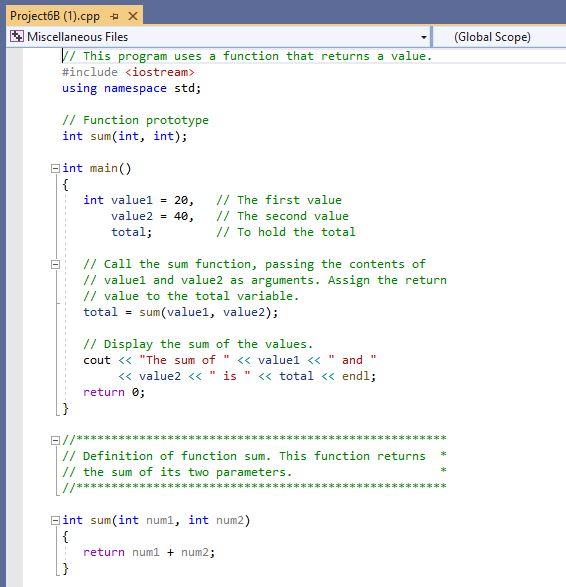 Solved 1. Create a project called Project6B (using | Chegg.com