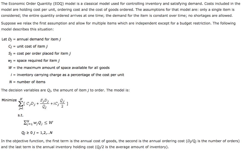 the-economic-order-quantity-eoq-model-is-a-chegg