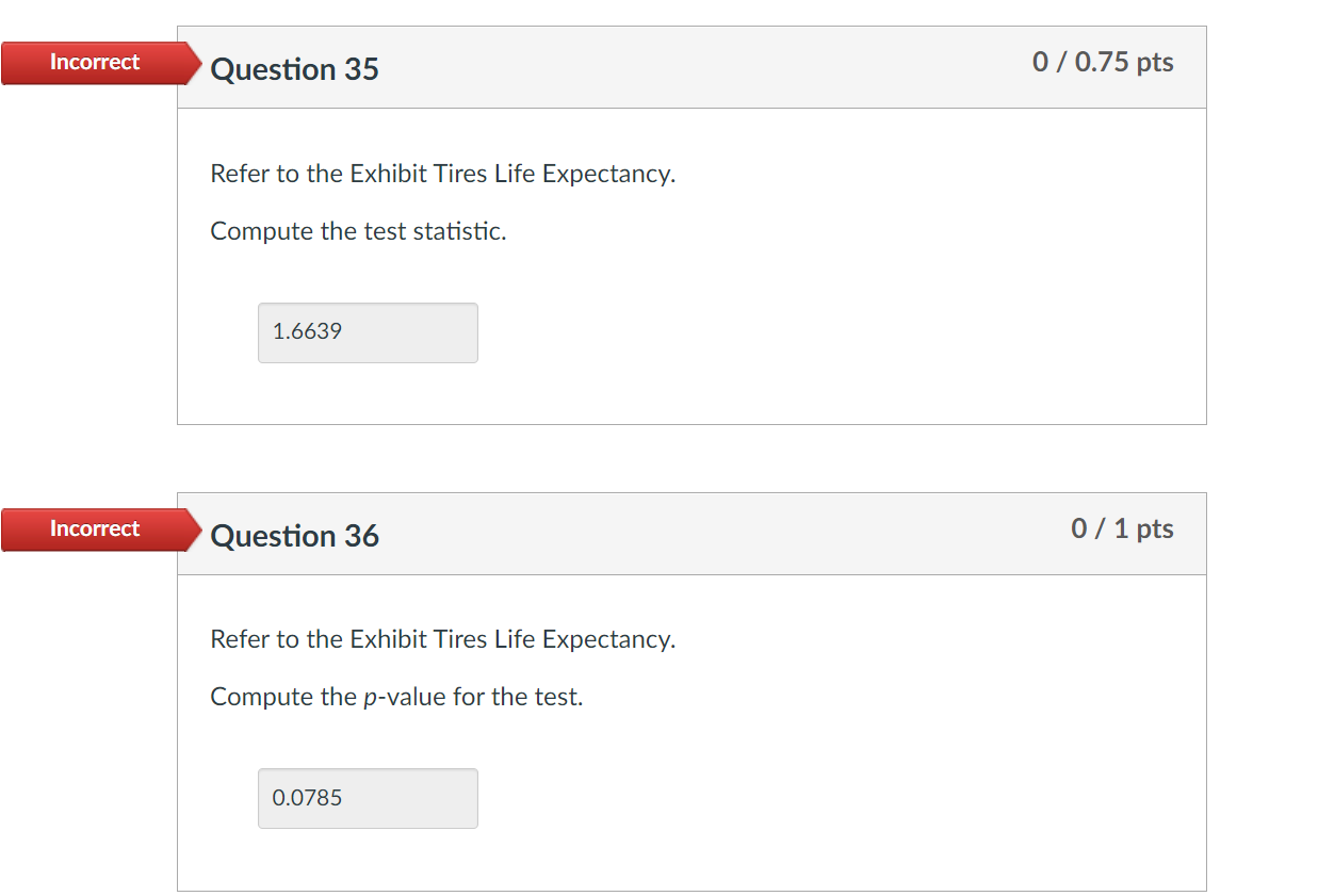 Solved Exhibit Tires Life Expectancy. A tire manufacturer