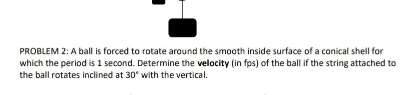 Solved PROBLEM 2: A ball is forced to rotate around the | Chegg.com