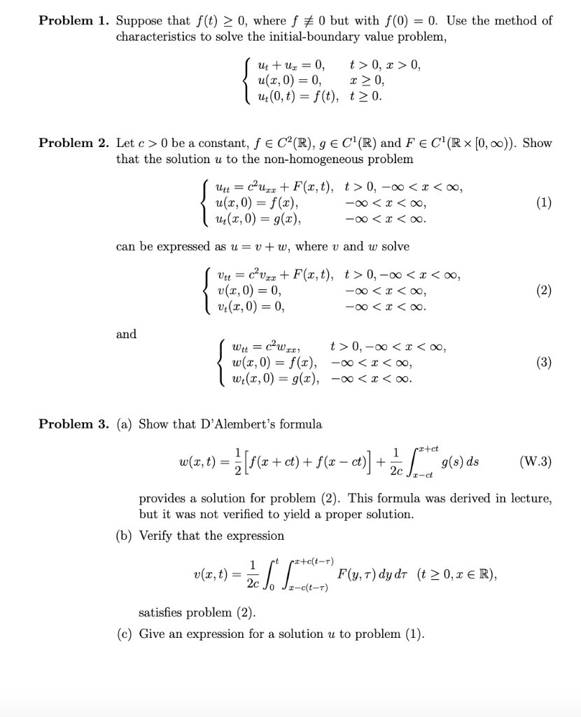 Solved Problem 1. Suppose That F(t) > 0, Where F #0 But With | Chegg.com