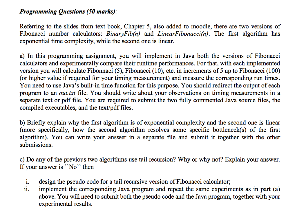 Solved Programming Questions (50 marks) Referring to the | Chegg.com