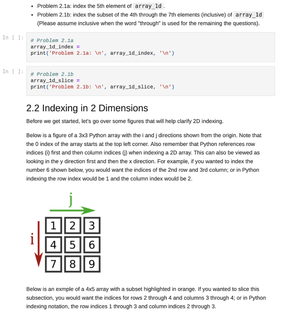 Solved Problem 2 Slicing and Indexing in Python Slicing and