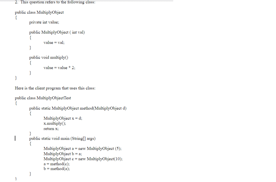 Solved Just before exiting this program, what are the values | Chegg.com