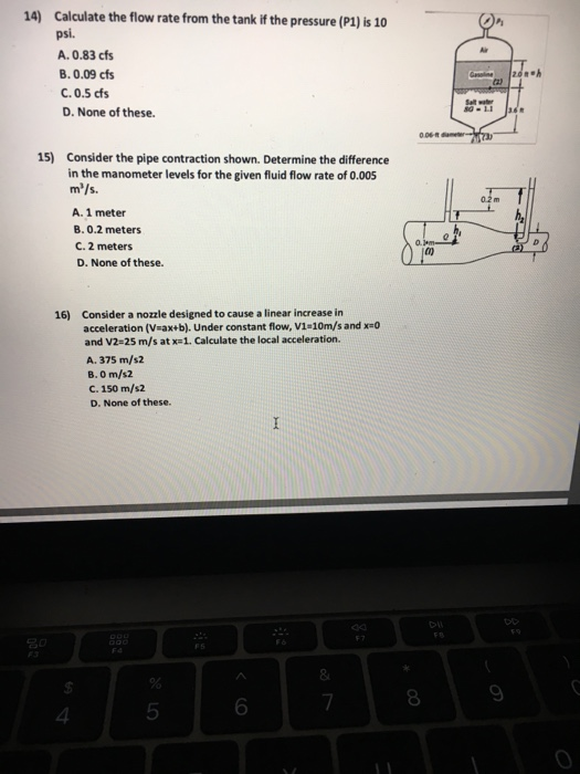 Solved Calculate the flow rate from the tank if the pressure | Chegg.com