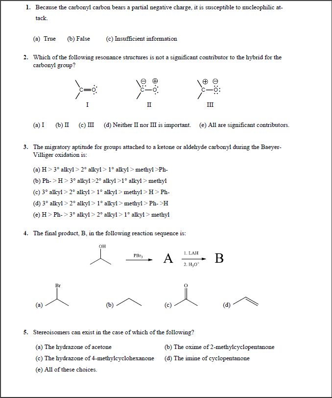 negative charge of carbonyl can be dispersed by