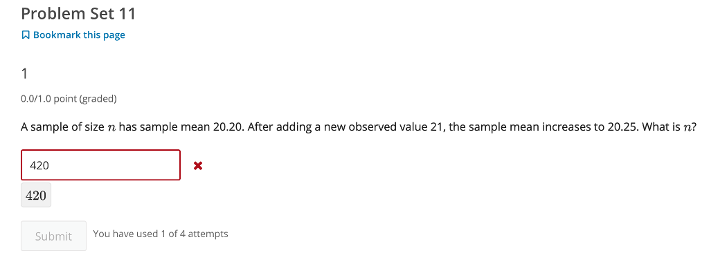 Solved Problem Set 11 Bookmark this page 0.0/1.0 point | Chegg.com
