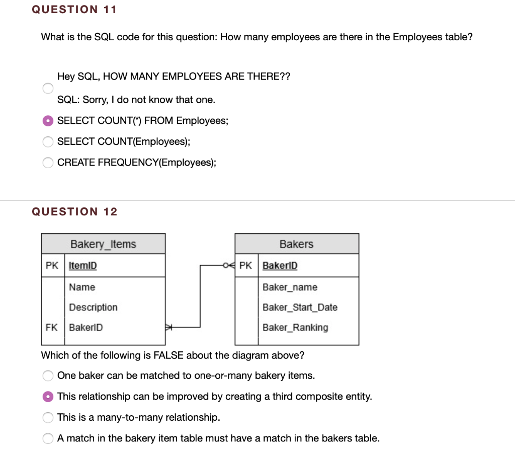 Solved QUESTION 11 What is the SQL code for this question: | Chegg.com