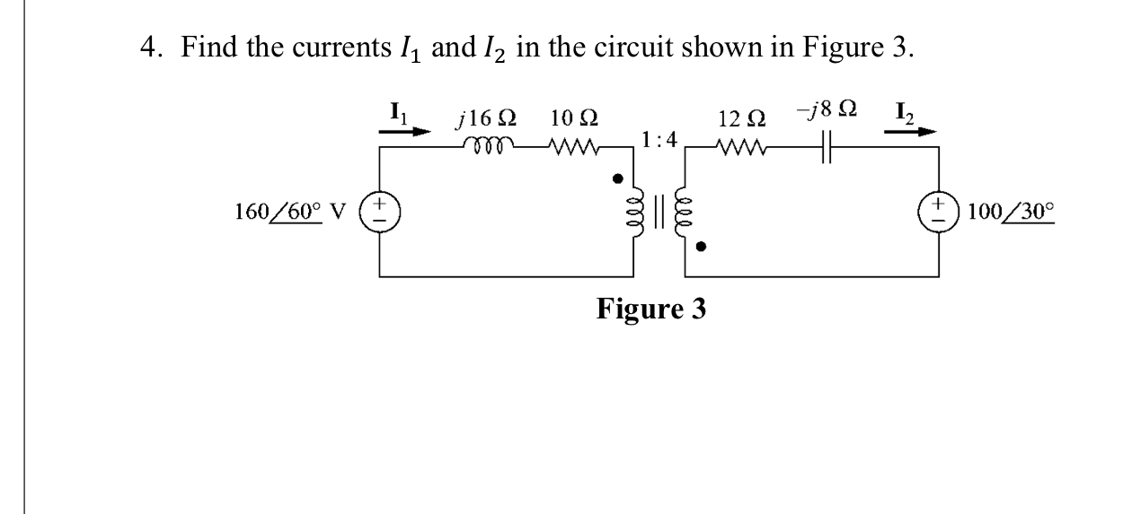 Find the currents I1 ﻿and I2 ﻿in the circuit shown in | Chegg.com