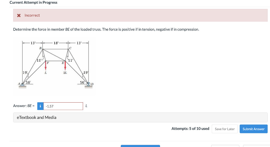 Solved Current Attempt in Progress X Incorrect Determine the | Chegg.com